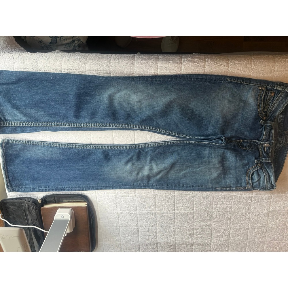 Silver Jeans Co Pioneer Womens Mid Rise Bootcut Jeans Medium Wash Blue Denim